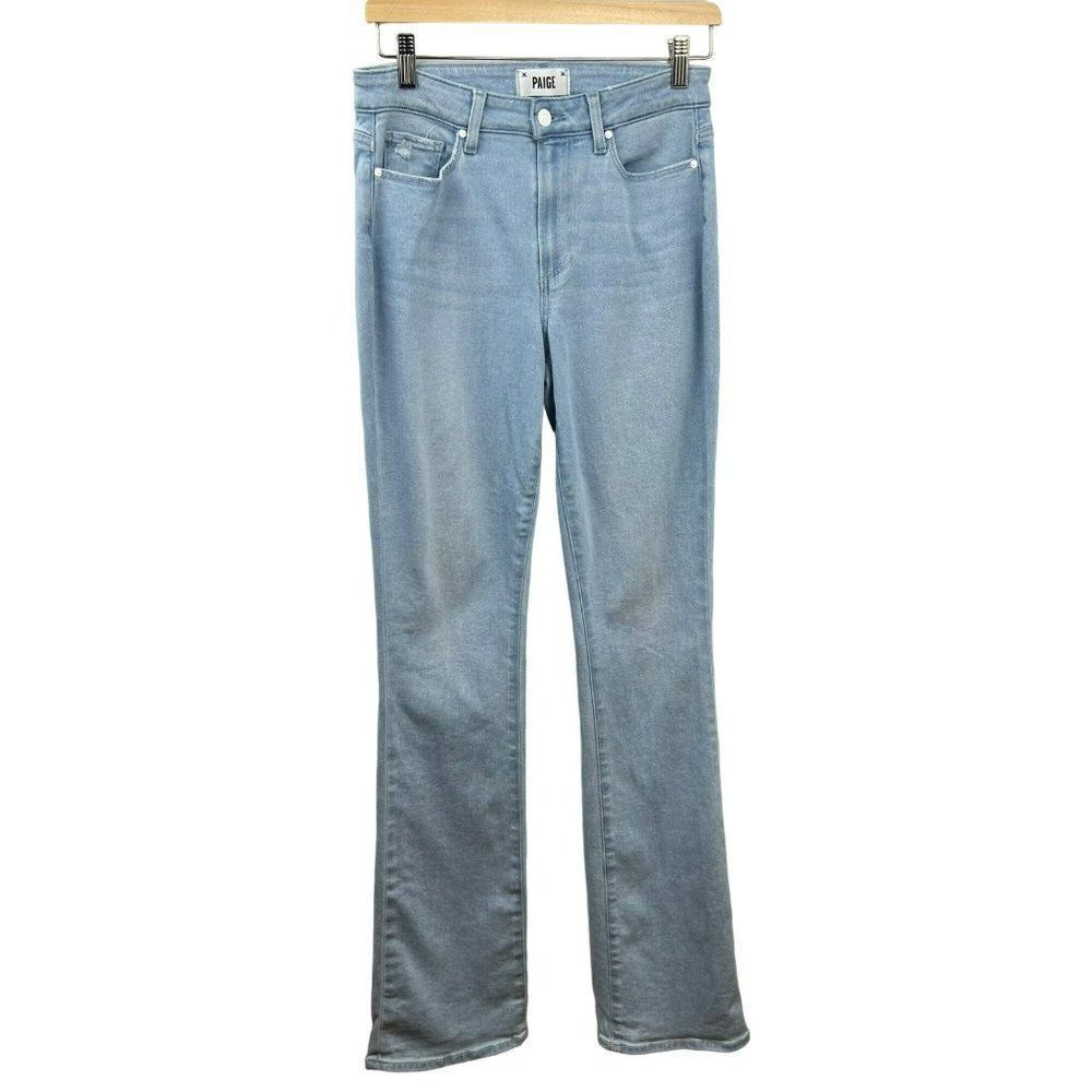 Paige Jeans, Hour Glass Flare Style, High Rise, Light Wash Macron, Blue Size 28